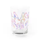 岩淵のしっぽネコグラス　カラフル Water Glass :front