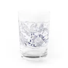 凩 灯のねむり鯨(線画) Water Glass :front