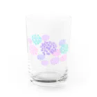 花をつむ。の紫陽花のグラス Water Glass :front