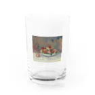 アートTシャツ 名画グッズのルノワール ｢桃 ｣ Water Glass :front