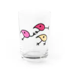 suzuriのeeeeat!のeeeeat!のキーウイ(ピンク) Water Glass :front