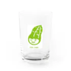 ジャスタキッチンのニヤッとピーナツ娘（黄緑） Water Glass :front