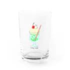 苺のクリームソーダラパン Water Glass :front