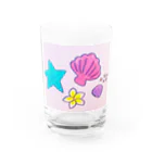 めんだこうさぎ星人の夏gakita ぴんく Water Glass :front