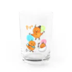 ＊あり＊の虹色創世記の３匹のヒヨコちゃん🐥🐤🐣 Water Glass :front