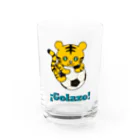 森のどうぶつサッカーshopのストライカーのトラ Water Glass :front