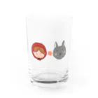 Yuuのyuuオリジナルイラスト24 赤ずきんとオオカミ Water Glass :front