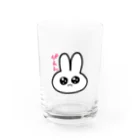 ゆるいぐっずを生み出す母のぴえんうさぎ Water Glass :front