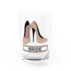 ペアTシャツ屋のシバヤさんのペア(BRIDE)ヒール_ベージュ Water Glass :front