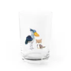 キクチミロのハシビロコウ&チベットスナギツネ Water Glass :front