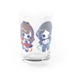 おんなどもの可愛いグッズショップの横並びおんなどもちゃん Water Glass :front