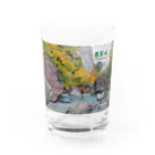 ミニ画廊ヨシデンの小滝川ヒスイ峡 Water Glass :front