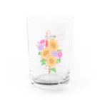 Aya Tagawaの八月のお花盛り沢山 Water Glass :front