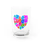 さがみ屋のColorflower heart Water Glass :front