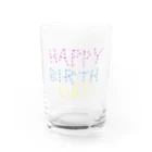 --eucaly--のぬいぬい　ハッピーバースデー Water Glass :front
