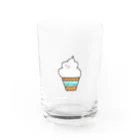 なでしこ@デザインのソフトクリームくん Water Glass :front