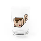 理須の四角いリス Water Glass :front