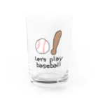 スズナのLet's play baseball Water Glass :front