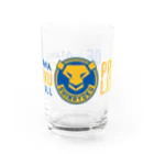 新波 歩/ARSWALKERの新緑バスケ部ロゴグラス<BLUE・YELLOW> Water Glass :front