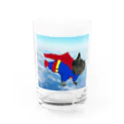 kanako-mikanの空飛ぶチョビーマン Water Glass :front