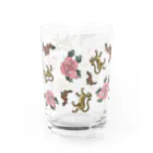 ムギギギのお花と虎ちゃん Water Glass :front