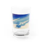 mammamiaの富士山と飛行機 Water Glass :front