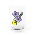 ぴよたそ商店のききょうの花とぴよたそ Water Glass :front