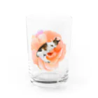 たんぽぽさんのいやし花ねこ Water Glass :front