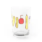 wMoonのリンゴ と バナナ Water Glass :front