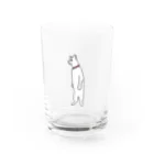 Soragasukiの立ち上がった猫 Water Glass :front