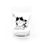 猫しゃちょうのハチワレにゃんこ　高級腹時計 Water Glass :front