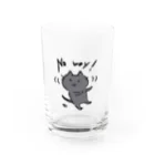 しろねこぽりんとにゃんずといろいろのイヤイヤ！ クロネコ Water Glass :front