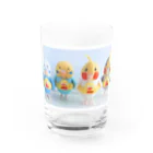 un-petit-pas-ninjinのエア海水浴インコ！ Water Glass :front