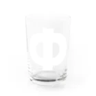 風天工房のΦファイ・ギリシャ文字（白） Water Glass :front