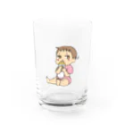 つむ王国のミルクを嗜むつむ王 Water Glass :front