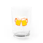 RIRI_designの乾杯！ビール下さい（ドイツ語） Water Glass :front