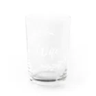 ペアTシャツ屋のシバヤさんのペア(Wife)リーフ_白 Water Glass :front