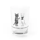 Starrynightの白黒の双子猫 Water Glass :front