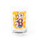 紫キャベツのメイクアップ　キャット Water Glass :front