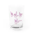 創作工房muccoの指文字:I LOVE YOU  Water Glass :front