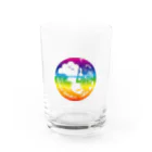 水色プリントのハワイ大好き！カネオヘのラカ  Water Glass :front