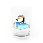 PENぎんSHOPの魚に乗ったペンギン Water Glass :front