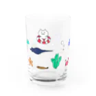 ぽりーのきもすぎない海のなかまたちねこ Water Glass :front