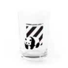 PANDA panda LIFE***の飛び出すパンダ　ストライプ Water Glass :front