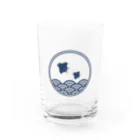 satoharuの千鳥と青海波　 Water Glass :front