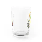 のばら（NOBARA）のお花とシャム猫のコップ グラス前面