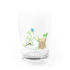 まいにち大変だけどほのぼのって大事の長老のお昼寝 Water Glass :front