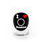 0965 brandのI love Busking  Water Glass :front