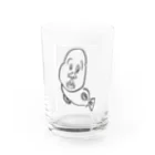 しみじみ君の人畜無害に泳ぐしみじみ君 Water Glass :front