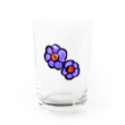 チームナチョスのむらさきのお花 Water Glass :front